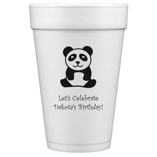 Panda Bear Styrofoam Cups